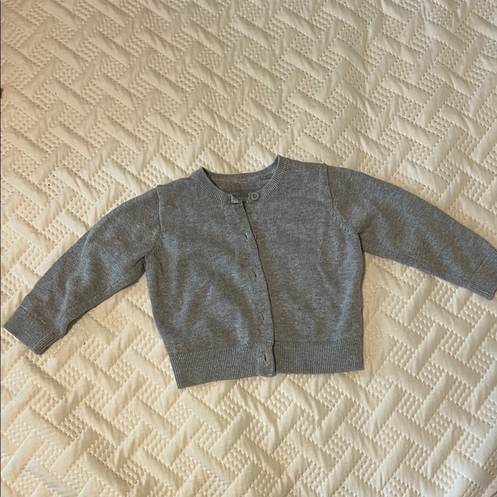Primary baby Gray Button-Up Cardigan